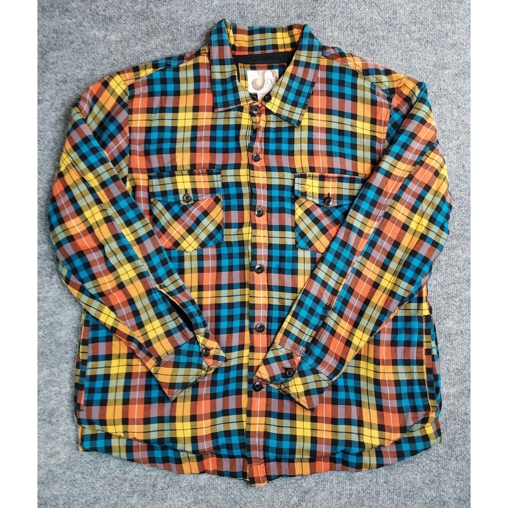 Vtg Ocean Pacific Lined Jacket Button Down Flannel Mens XL 90s Surf Skate Grunge